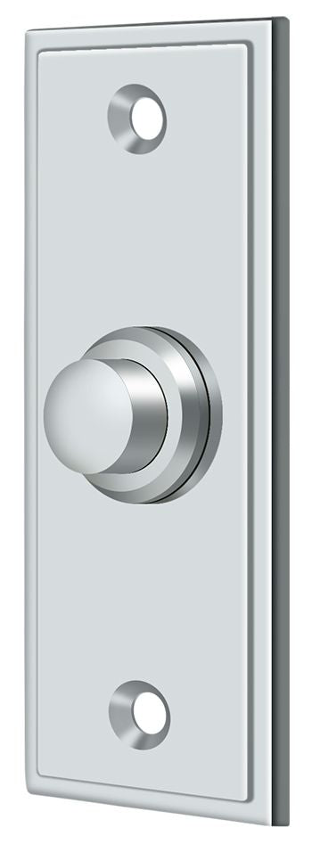 Deltana BBS333U26 Bell Button; Rectangular Contemporary; Bright Chrome Finish