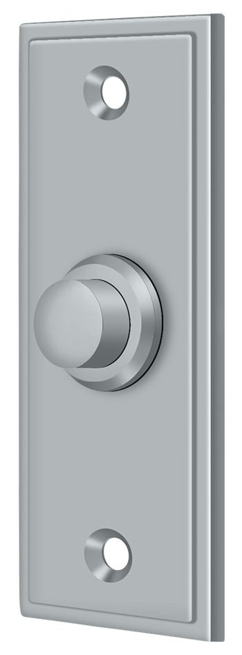 Deltana BBS333U26D Bell Button; Rectangular Contemporary; Satin Chrome Finish