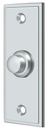 Deltana BBS333U26 Bell Button; Rectangular Contemporary; Bright Chrome Finish