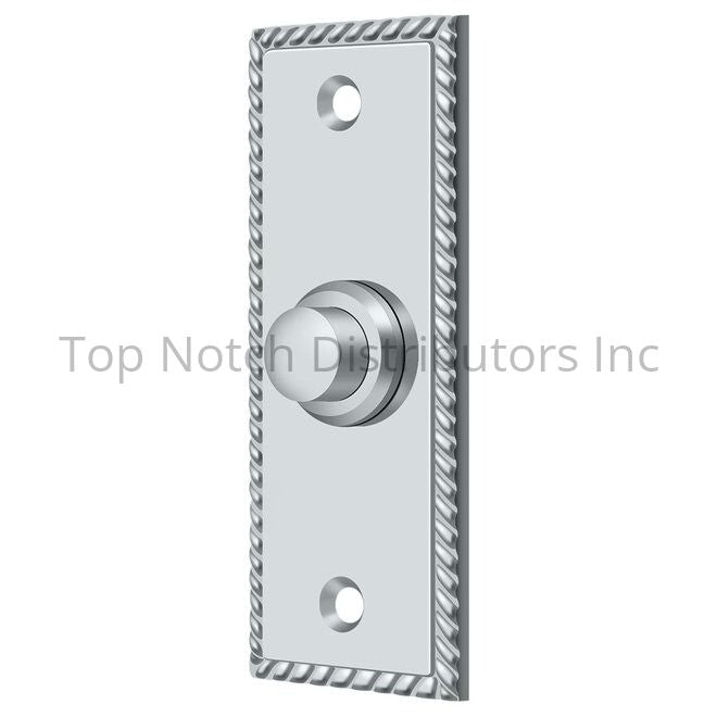 Deltana BBSR333U26 Bell Button; Rectangular Rope; Bright Chrome Pol... Sparrow Supply