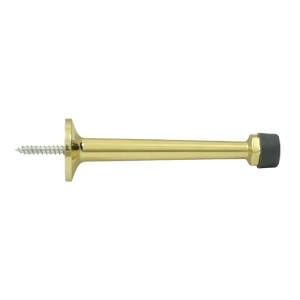 Deltana BDS425U3-UNL 4" Baseboard Door Bumper; Solid Brass; Unlacquered Bright Brass Finish