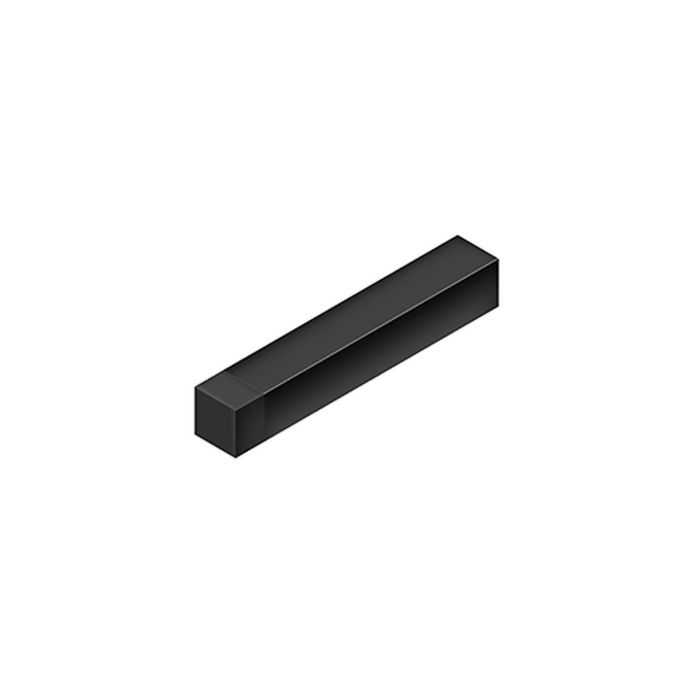 Deltana BDSS40U19 4" Modern Square Heavy Duty Door Bumper; Steel Black Finish