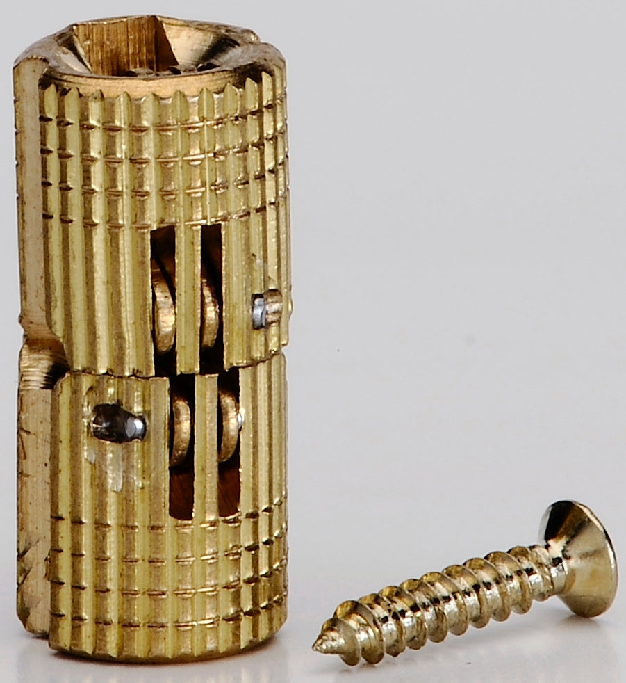 Soss BH085 7/16" Barrel Hinge Bright Brass Finish