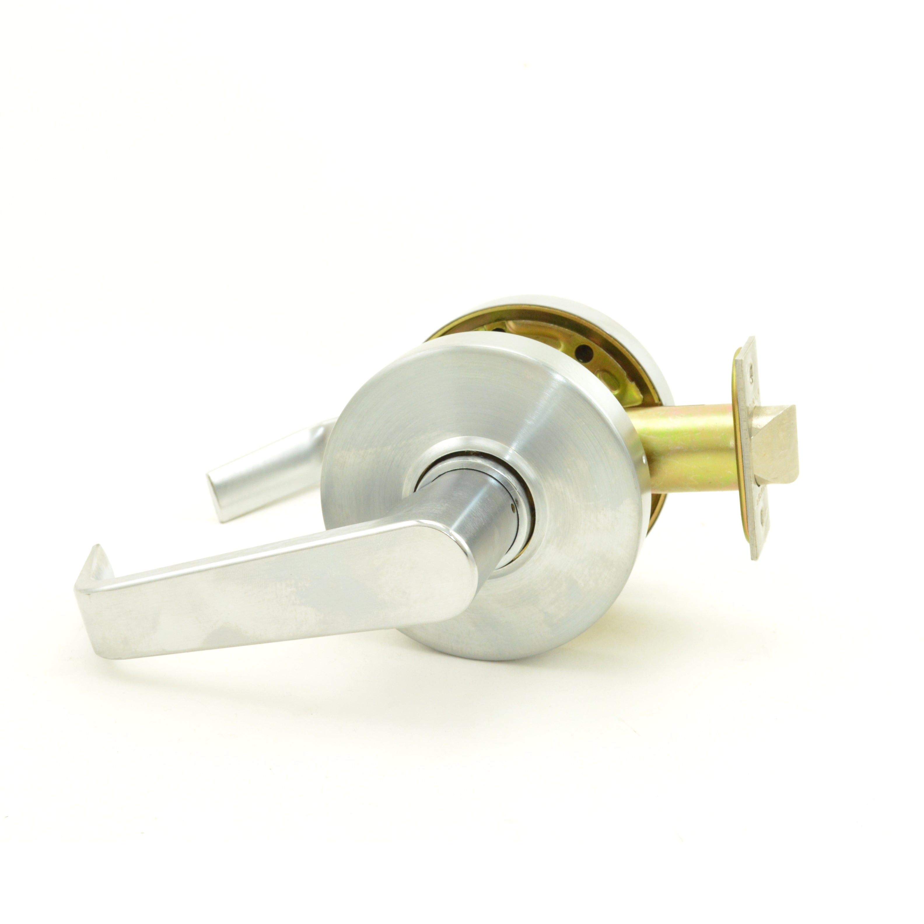 Dexter Commercial C1000PASSR626 Passage Grade 1 Regular Lever Clutching Cylindrical Lock with 2-3/4" Backset with 1-1/8" Face and ANSI Strike Satin Chrome Finish Sparrow Supply