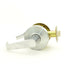 Dexter Commercial C1000PASSR626 Passage Grade 1 Regular Lever Clutching Cylindrical Lock with 2-3/4" Backset with 1-1/8" Face and ANSI Strike Satin Chrome Finish Sparrow Supply