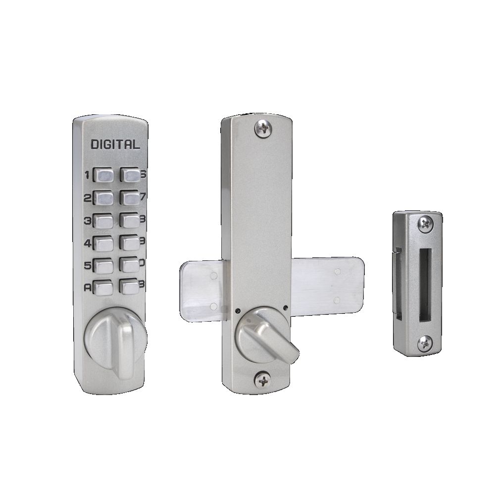 Lockey C120SN Mechanical Keyless Surface Mount Lock Satin Nickel Finish Sparrow Supply