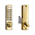 Lockey C150BB Mechanical Keyless Hook Bolt Lock Bright Brass Finish Sparrow Supply