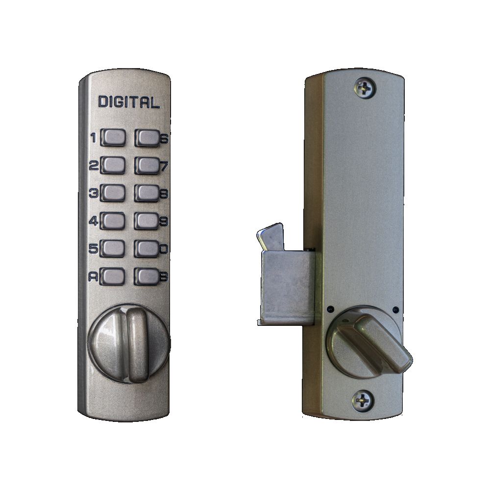 Lockey C150SN Mechanical Keyless Hook Bolt Lock Satin Nickel Finish Sparrow Supply