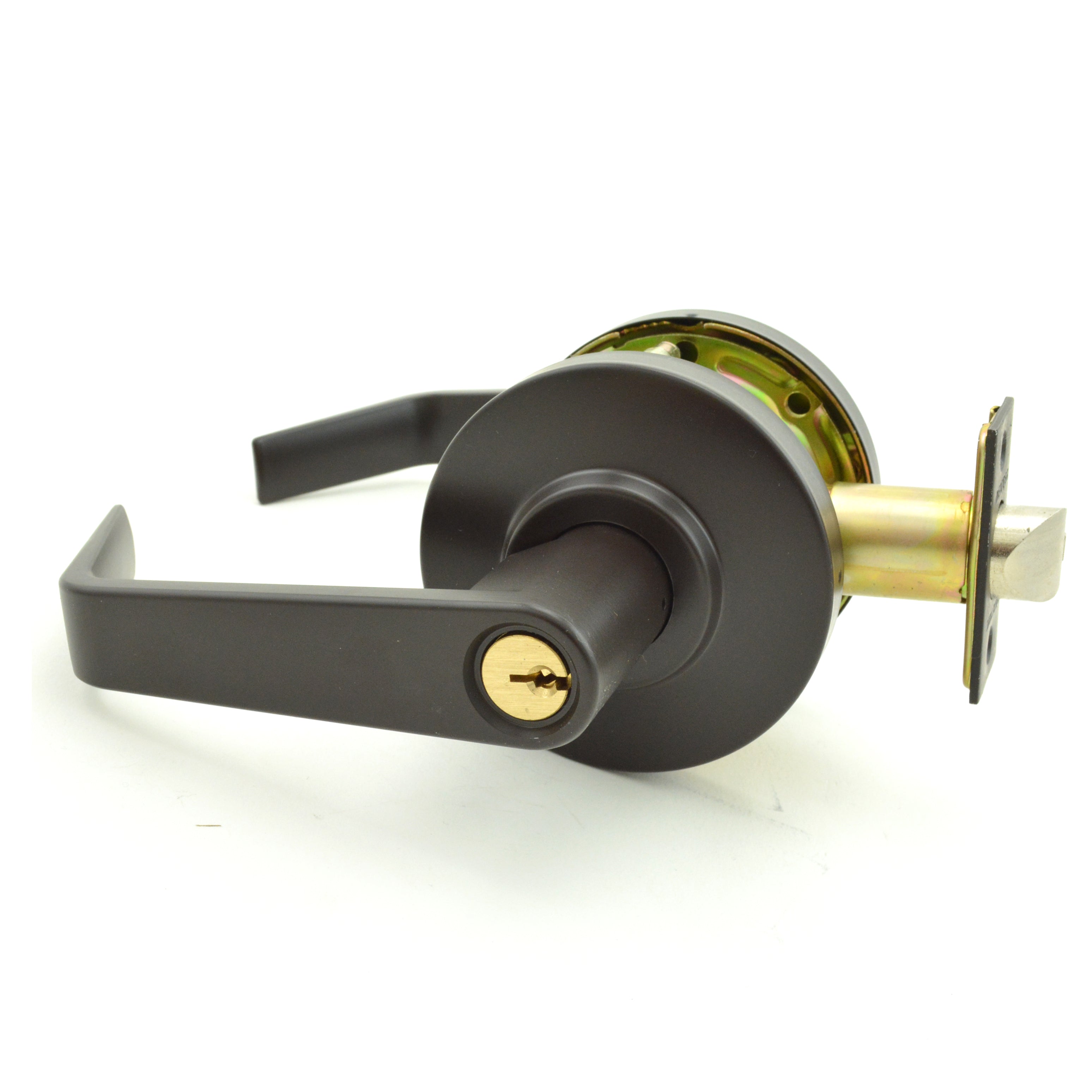 Dexter Commercial C2000CLENTRR613KDC Entry / Office Grade 2 Regular Lever Clutching Cylindrical Lock with C Keyway; 2-3/4" Backset; and ANSI Strike Oil Rubbed Bronze Finish Sparrow Supply