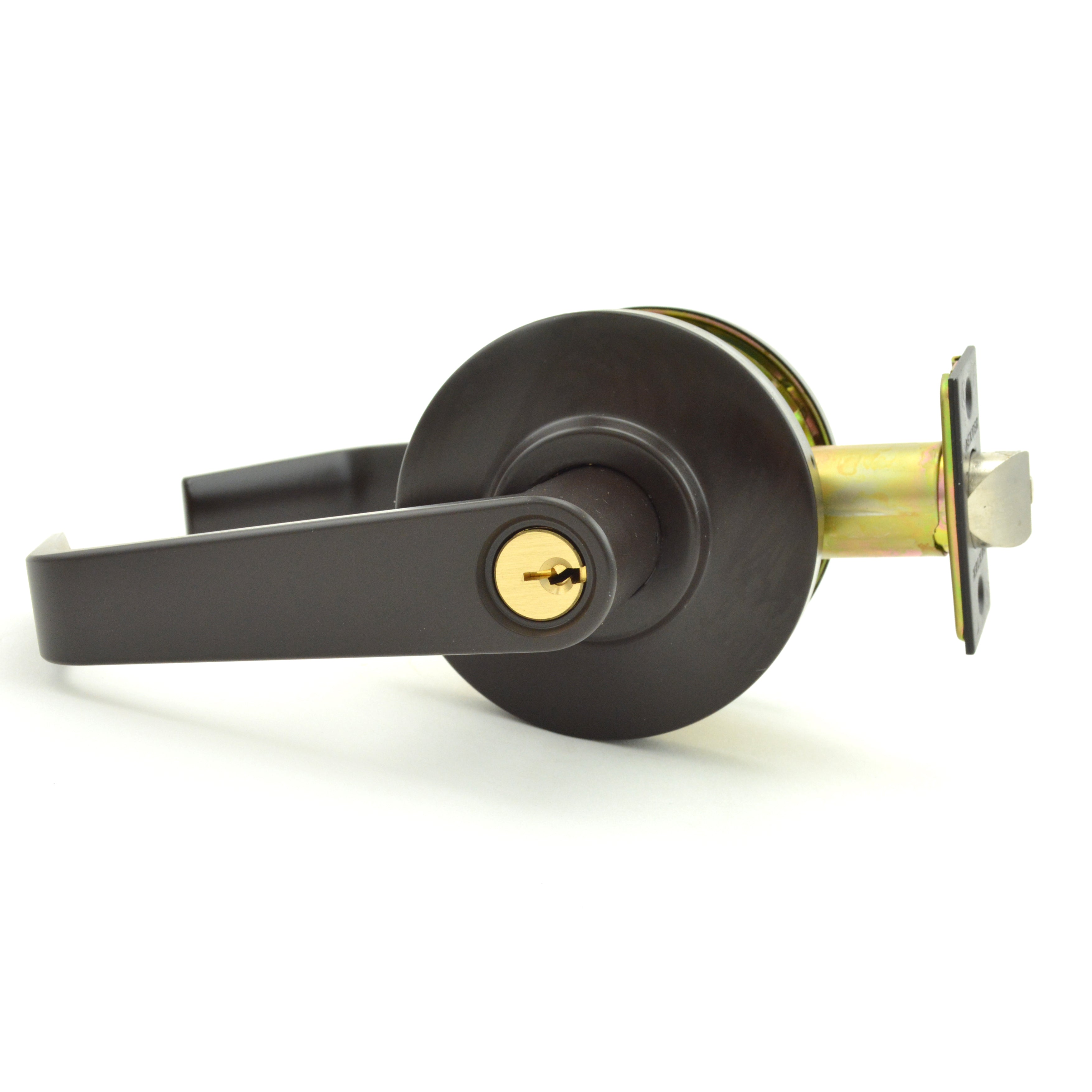 Dexter Commercial C2000STRMR613KDC Storeroom Grade 2 Regular Lever Non Clutching Cylindrical Lock with C Keyway; 2-3/4" Backset; and ANSI Strike Oil Rubbed Bronze Finish Sparrow Supply