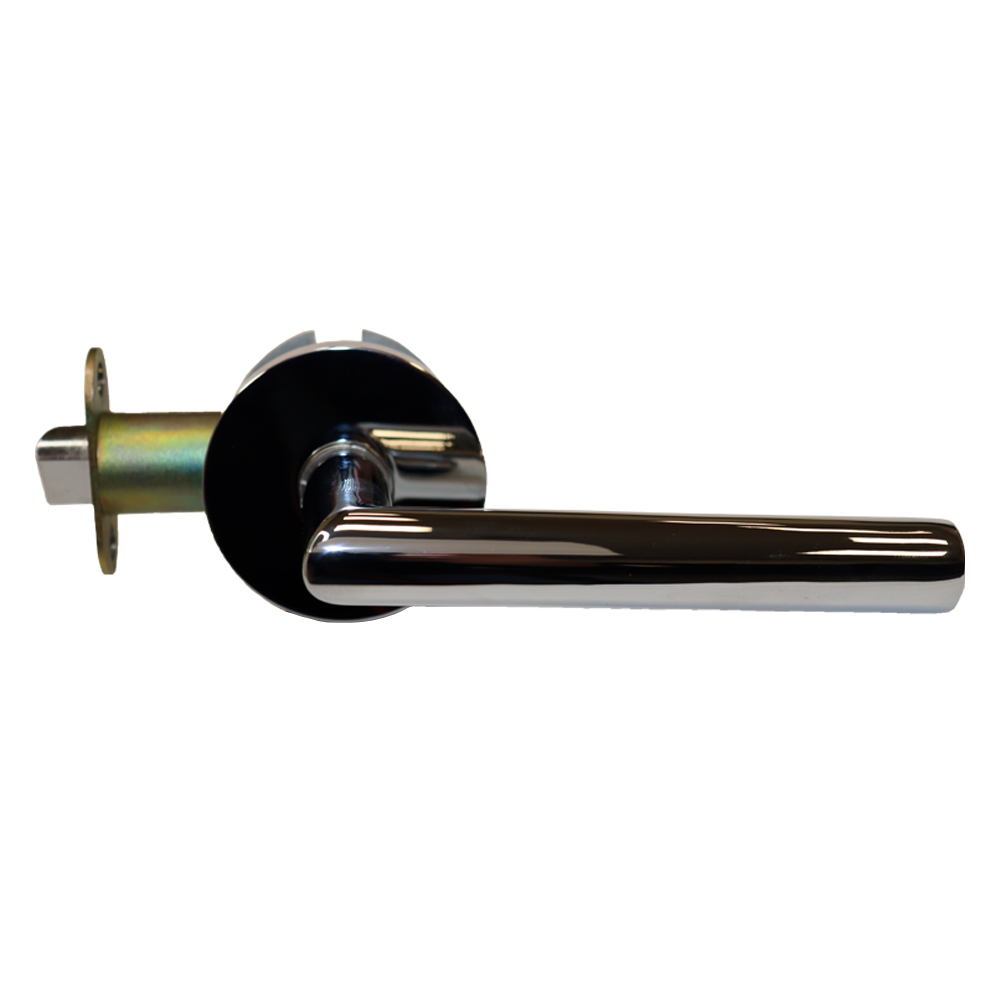 Emtek C5109STUUS26 Stuttgart Lever 2-3/8" Backset Passage with Disk Rose with CF Mechanism for 1-3/8" to 1-3/4" Door Polished Chrome Finish Sparrow Supply