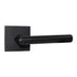 Emtek C5110STUUS19 Stuttgart Lever 2-3/8" Backset Passage with Square Rose with CF Mechanism for 1-3/8" to 1-3/4" Door Flat Black Finish Sparrow Supply