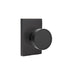 Emtek C5112ROUUS19 Round Knob 2-3/8" Backset Passage with Modern Rectangular Rose with CF Mechanism for 1-3/8" to 1-3/4" Door Flat Black Finish Sparrow Supply