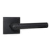 Emtek C5210STUUS19 Stuttgart Lever 2-3/8" Backset Privacy with Square Rose with CF Mechanism for 1-3/8" to 1-3/4" Door Flat Black Finish Sparrow Supply