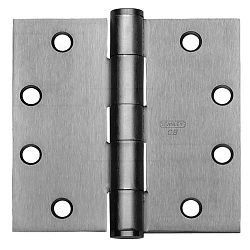 Best Hinges CB17941226D 4-1/2" x 4-1/2" Five Knuckle Architectural Steel Full Mortise Standard Weight Square Corner Hinge # 458441 Satin Chrome Finish Sparrow Supply