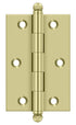 Deltana CH3020U3-UNL 3" x 2" Hinge; with Ball Tips; Unlacquered Bright Brass Finish Sparrow Supply