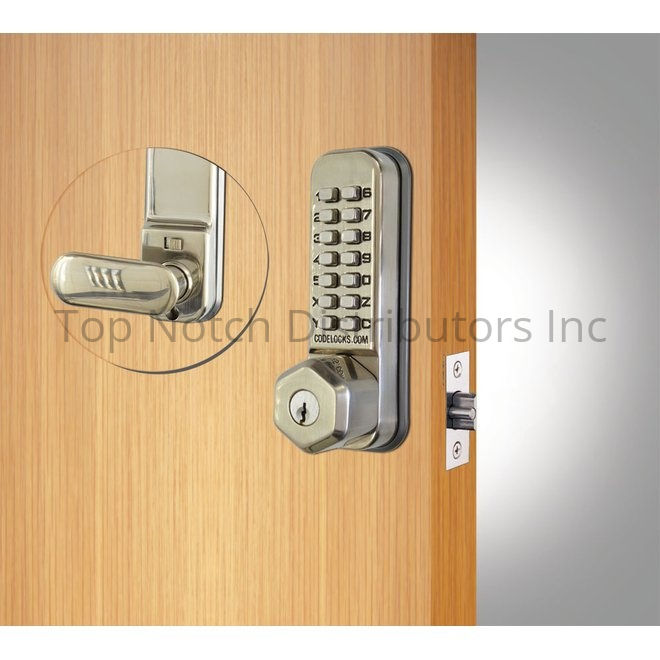 Codelock CL250KSS Tubular Keypad Latch Lock with Key Override with ... Sparrow Supply