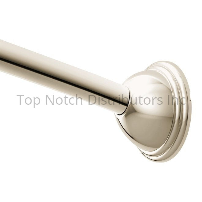 Moen CSR2160NL Adjustable Curved Shower Rod with Round Mounts Polis... Sparrow Supply