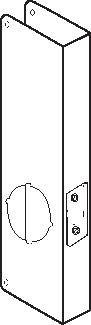 Don-Jo CW12S 12" Classic Wrap Around for Cylindrical Door Lock with 2-1/8" Hole for 2-3/4" Backset and 1-3/4" Door Stainless Steel Finish
