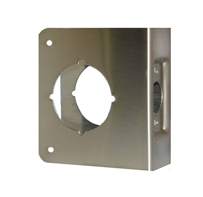 Don-Jo CW61S Classic Wrap Around for Cylindrical Door Lock with 2-1/8" Hole with 2-3/8" Backset and 1-3/4" Door Stainless Steel Finish Sparrow Supply