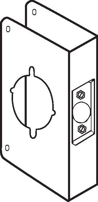 Don-Jo CW71S Classic Wrap Around for Cylindrical Door Lock with 2-1/8" Hole with 2-3/4" Backset and 1-3/8" Door Stainless Steel Finish Sparrow Supply