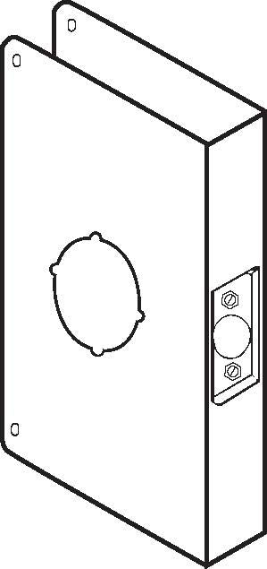 Don-Jo CW8S Classic Wrap Around for Deadbolt with 1-1/2" Hole with 2-3/4" Backset and 1-3/4" Door Stainless Steel Finish Sparrow Supply