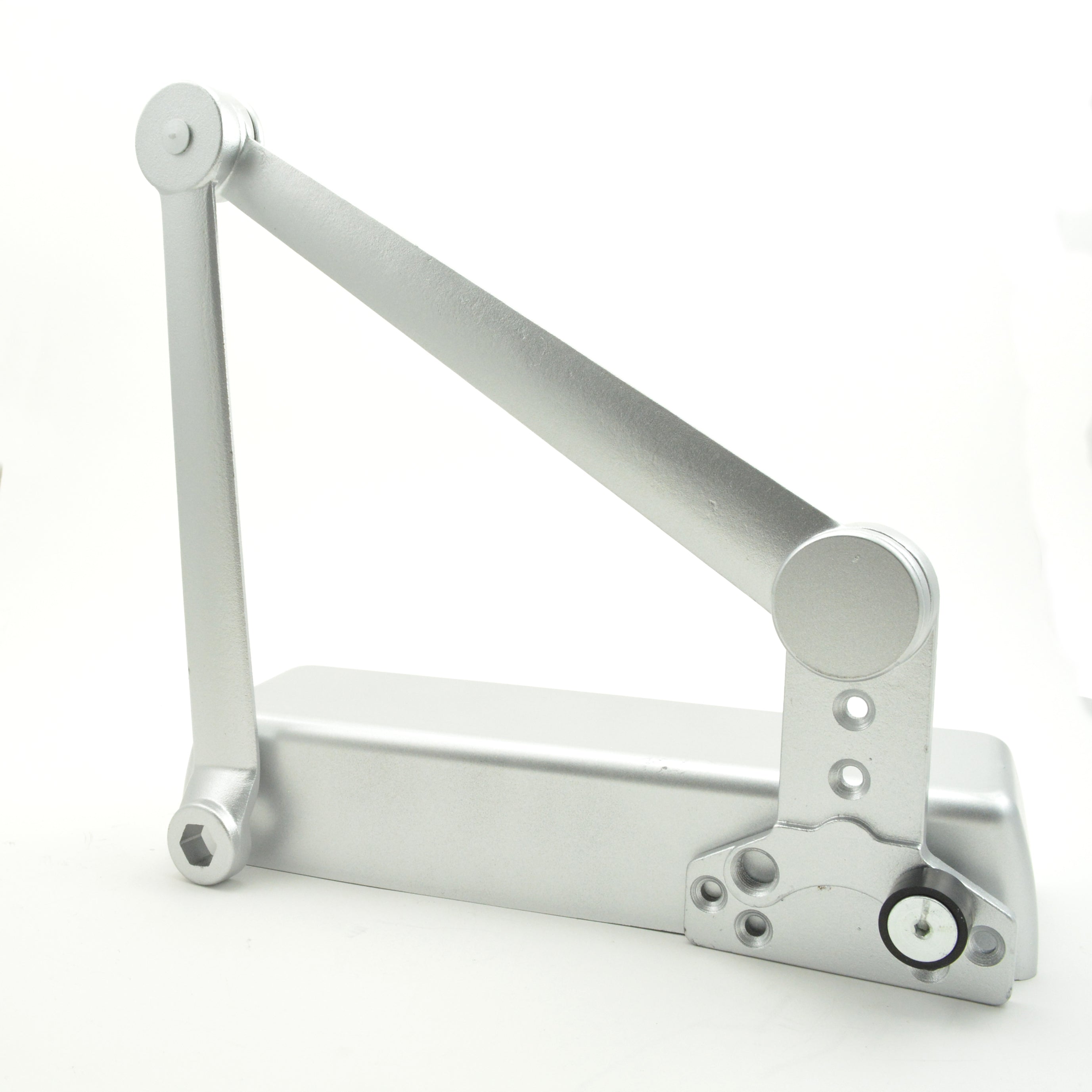 Dexter Commercial DCH4000STDFULLDSALUM Heavy Duty Surface Mount Door Closer with Full Cover and Dead Stop Arm Aluminum Finish Sparrow Supply