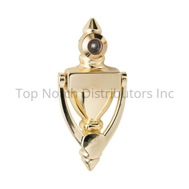 PAMEX DD01K160ULPB 4" High Door Knocker with UL 160 Degree Door Vie... Sparrow Supply
