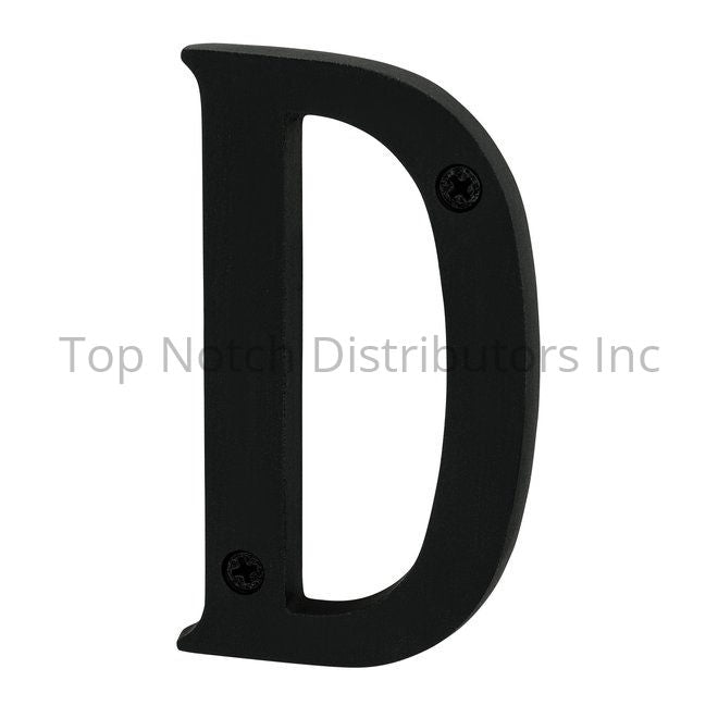 PAMEX DD074SDBL 4" Heavy Duty House Letter D Matte Black Sparrow Supply