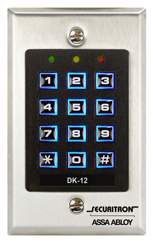 Securitron DK12 Readers, Keypads, Controllers - Satin Stainless Sparrow Supply