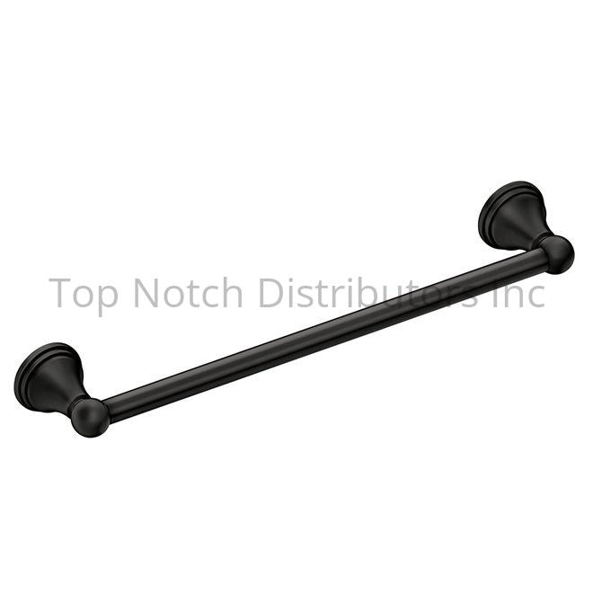Moen DN8418BL Preston 18" Towel Bar Matte Black Sparrow Supply
