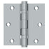 Deltana DSB35B26D 3-1/2" x 3-1/2" Square Hinge; Ball Bearings; Satin Chrome Finish
