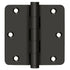 Deltana DSB35R410B-R 3-1/2" x 3-1/2" x 1/4" Radius Hinge; Residential; Oil Rubbed Bronze Finish Sparrow Supply