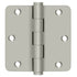 Deltana DSB35R415 3-1/2" x 3-1/2" x 1/4" Radius Hinge; Satin Nickel Finish