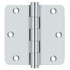 Deltana DSB35R426 3-1/2" x 3-1/2" x 1/4" Radius Hinge; Bright Chrome Finish