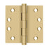Deltana DSB44 4" x 4" Square Hinge; Satin Brass Finish