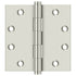 Deltana DSB4514 4-1/2" x 4-1/2" Square Hinge; Bright Nickel Finish