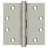 Deltana DSB4515 4-1/2" x 4-1/2" Square Hinge; Satin Nickel Finish