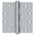 Deltana DSB4526D 4-1/2" x 4-1/2" Square Hinge; Satin Chrome Finish