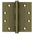Deltana DSB455 4-1/2" x 4-1/2" Square Hinge; Antique Brass Finish