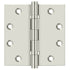 Deltana DSB45B14 4-1/2" x 4-1/2" Square Hinge; Ball Bearings; Bright Nickel Finish