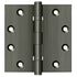 Deltana DSB45B15A 4-1/2" x 4-1/2" Square Hinge; Ball Bearings; Antique Nickel Finish