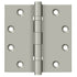 Deltana DSB45B15 4-1/2" x 4-1/2" Square Hinge; Ball Bearings; Satin Nickel Finish