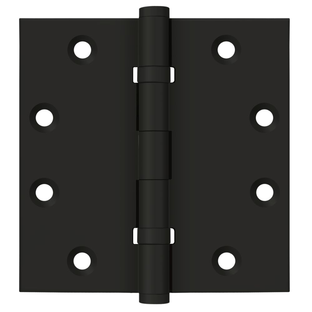 Deltana DSB45B19 4-1/2" x 4-1/2" Square Hinge; Ball Bearings; Black Finish