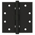 Deltana DSB45B19 4-1/2" x 4-1/2" Square Hinge; Ball Bearings; Black Finish