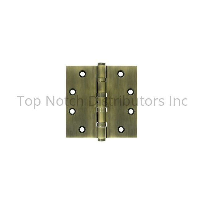 Deltana DSB45NB5 4-1/2" x 4-1/2" Square Hinge; Ball Bearings; Antiq... Sparrow Supply