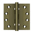 Deltana DSB4B5 4" x 4" Square Hinge; Ball Bearings; Antique Brass Finish