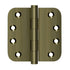 Deltana DSB4R55 4" x 4" x 5/8" Radius Hinge; Antique Brass Finish
