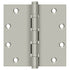 Deltana DSB55B15 5" x 5" Square Ball Bearing Hinge; Satin Nickel Finish