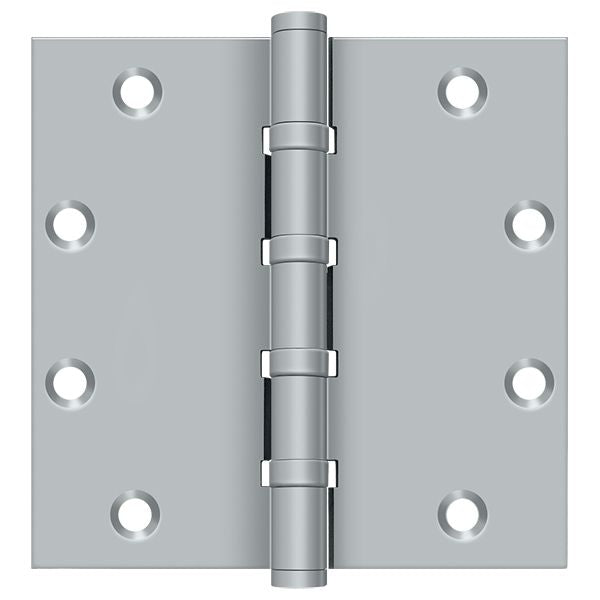 Deltana DSB55B26D 5" x 5" Square Ball Bearing Hinge; Satin Chrome Finish